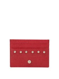 Red Franzy Card Sleeve With Gold Embellishments
